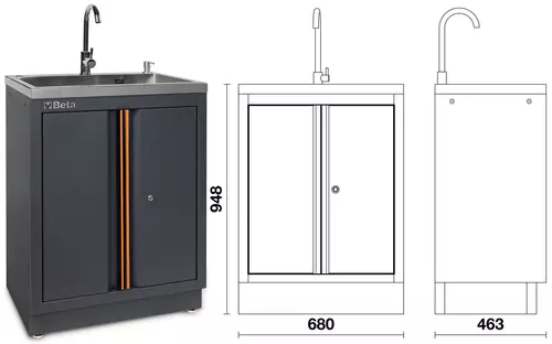 Moduł z wbudowanym zlewem system C45PRO Beta C45PRO/ML 2
