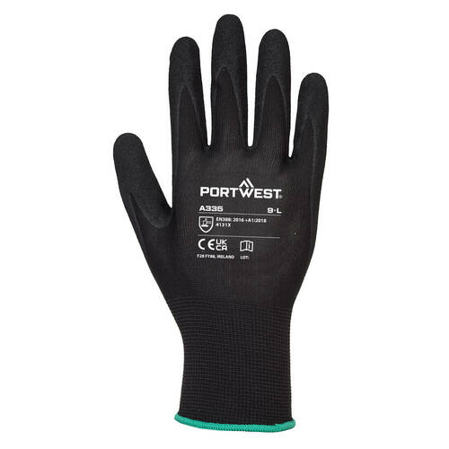 Rękawica Dermi-Grip NPR15 nitryl piaskowy, kolor czarny, rozmiar M 2