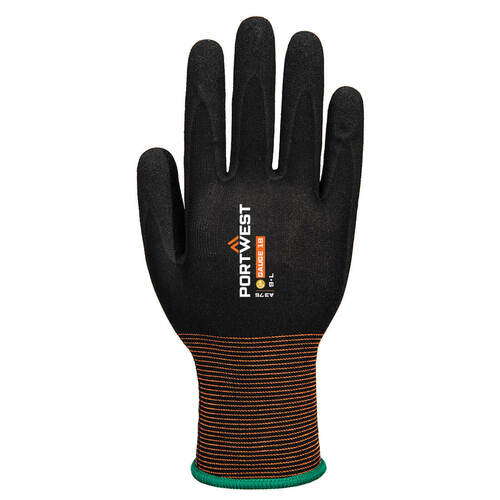 Rękawice GP Grip 18 powlekane piaskowanym nitrylem, kolor czarny, rozmiar XS 2