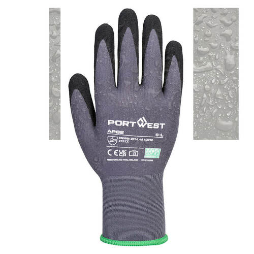 Rękawica Dermiflex Aqua, kolor szary/czarny, rozmiar XXL 2