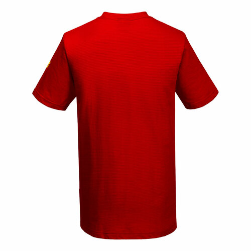 T-shirt antyelektrostatyczny ESD, kolor głęboka czerwień, rozmiar S 2
