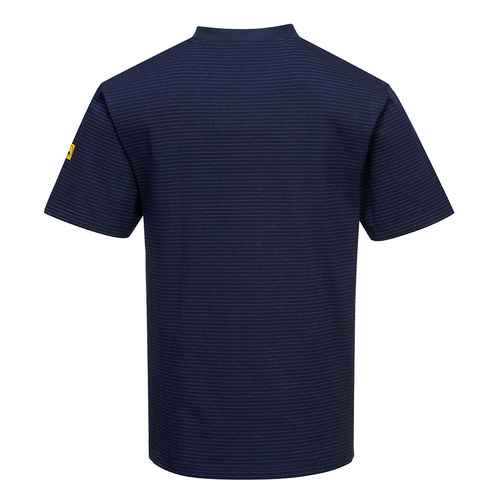T-shirt antyelektrostatyczny ESD, kolor granatowy, rozmiar XXXL 2