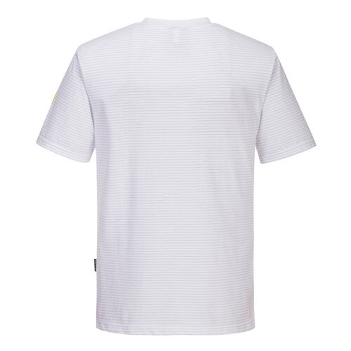 T-shirt antyelektrostatyczny ESD, kolor biały, rozmiar XXXL 2