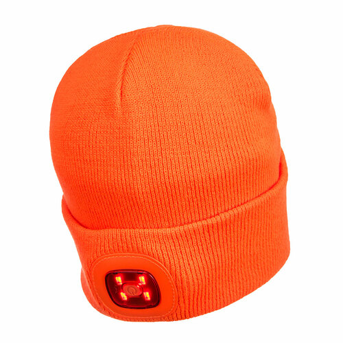Czapka z dwoma lampkami LED, kolor pomarańczowy 2