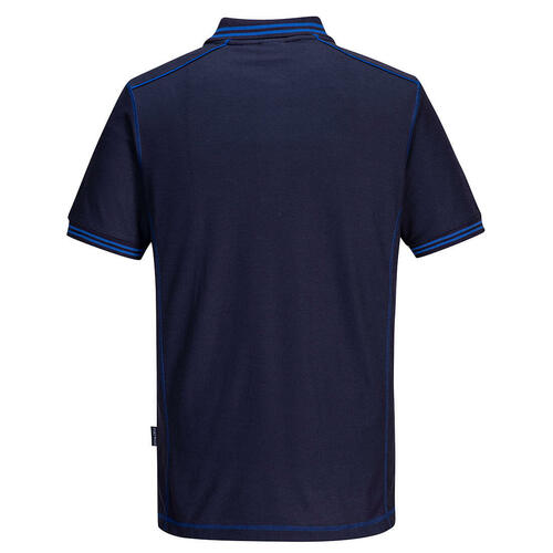 Dwukolorowa koszulka polo, kolor granat/niebieski, rozmiar L 2