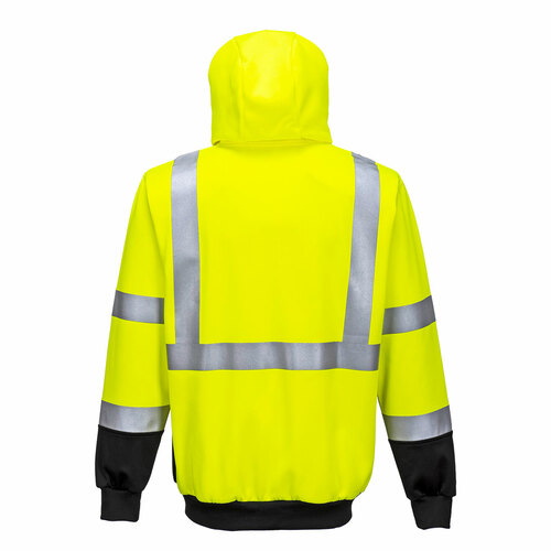Bluza ostrzegawcza dwukolorowa z kapturem, kolor żółty/czarny, rozmiar L 2