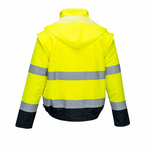 Kurtka ostrzegawcza 2 w 1 Essential Bomber, kolor żółty/granatowy, rozmiar XXXL 2