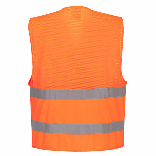 Kamizelka ostrzegawcza do połowy siatkowa pomarańczowa rozmiar 4XL/5XL Portwest C494ORR4X/5X 2
