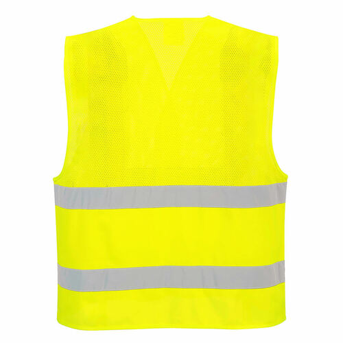 Kamizelka ostrzegawcza do połowy siatkowa żółta rozmiar 4XL/5XL Portwest C494YER4X/5X 2