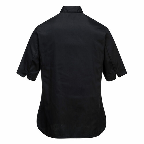 Bluza szefa kuchni Rachel z krótkimi rękawami, kolor czarny, rozmiar XXL 2