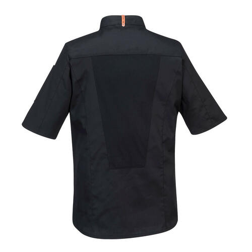 Elastyczna bluza szefa kuchni Mesh Air Pro z krótkimi rękawami, kolor czarny, rozmiar XXXL 2