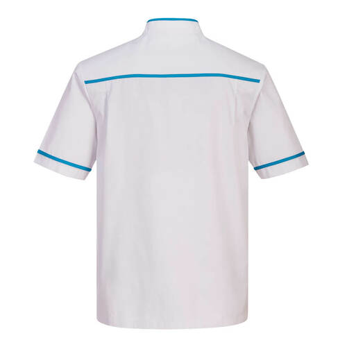 Tunika medyczna męska, kolor biały/aqua, rozmiar XXXL 2