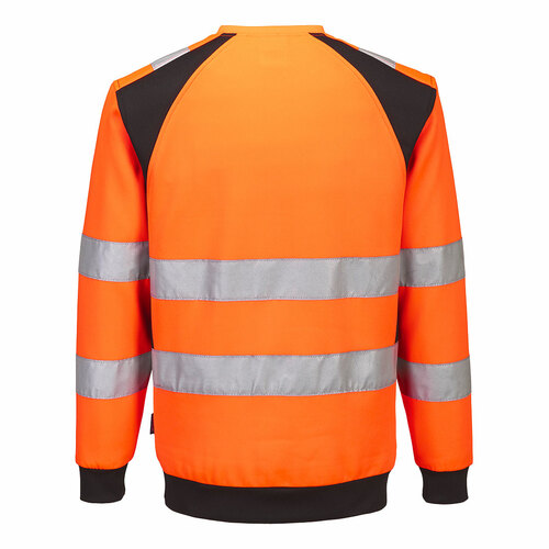 Sweter ostrzegawczy WX2 Eco, kolor pomarańczowy/czarny, rozmiar L 2