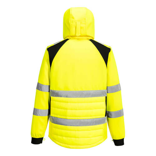 Ostrzegawcza kurtka hybrydowa WX2 Eco, kolor żółty/czarny, rozmiar XXXL 2