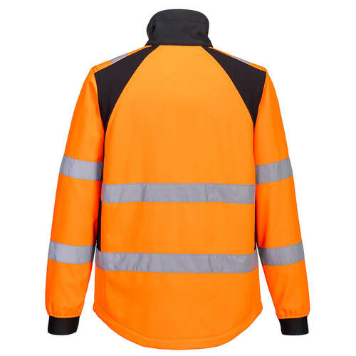 Kurtka ostrzegawcza Softshell WX2 Eco (2L), kolor pomarańczowy/czarny, rozmiar S 2