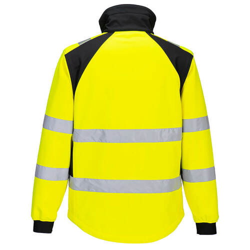 Kurtka ostrzegawcza Softshell WX2 Eco (2L), kolor żółty/czarny, rozmiar M 2