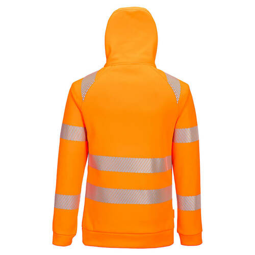 Bluza ostrzegawcza z kapturem DX4 i zamkiem 1/4, kolor pomarańczowy/czarny, rozmiar 4XL 2