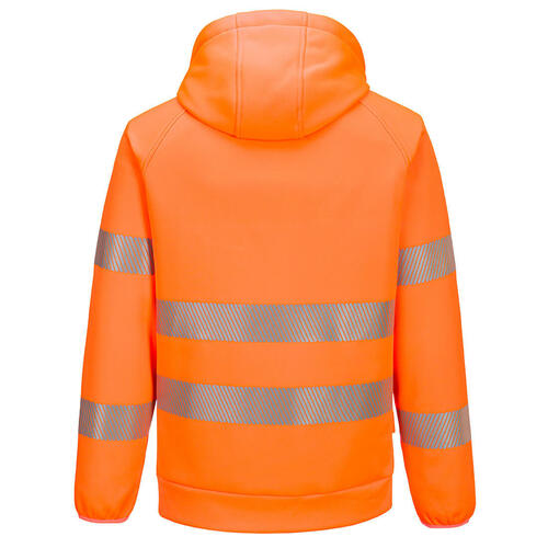 Ostrzegawcza bluza z kapturem DX4, kolor pomarańczowy/czarny, rozmiar XXXL 2