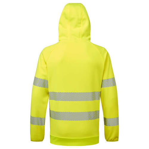 Ostrzegawcza bluza z kapturem DX4, kolor żółty/czarny, rozmiar XXL 2