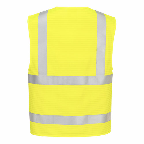 Kamizelka ostrzegawcza trudnopalna Bizflame z suwakiem żółta rozmiar XXL/3XL Portwest FR615YERXX/3X 2