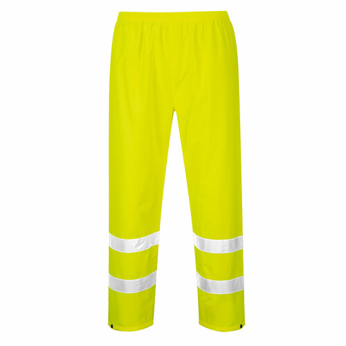 Spodnie robocze ostrzegawcze przeciwdeszczowe, kolor żółty, rozmiar XXXL 2