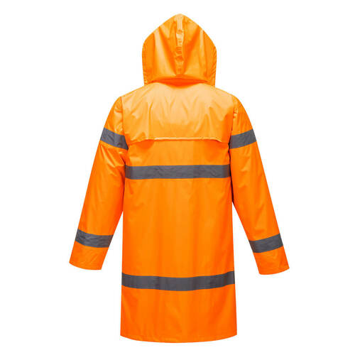 Płaszcz przeciwdeszczowy ostrzegawczy 100cm, kolor pomarańczowy, rozmiar 5XL 2