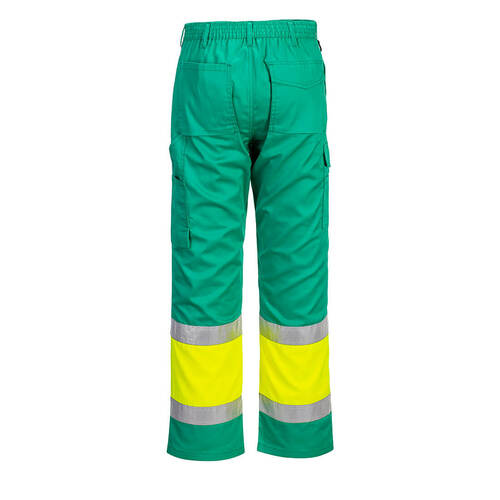 Lekkie spodnie serwisowe Hi-Vis Klasy 1, kolor żółty/morski, rozmiar S 2