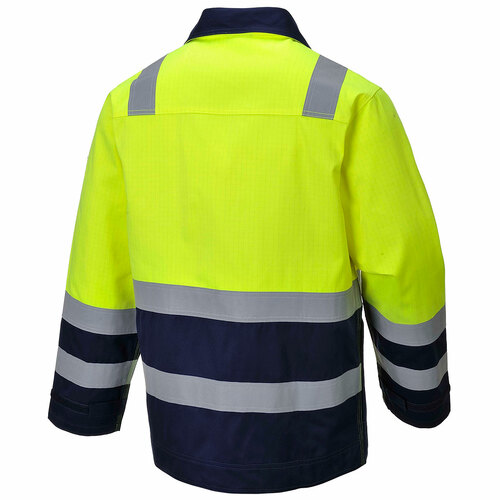 Kurtka ostrzegawcza, dwukolorowa Modaflame, kolor żółty/granatowy, rozmiar S 2