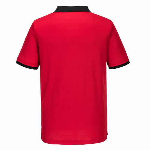 Koszulka Polo PW2, kolor czerwony/czarny, rozmiar XL 2