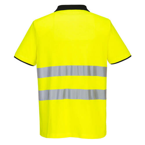Koszulka ostrzegawcza Polo PW2, kolor żółty/czarny, rozmiar XXXL 2
