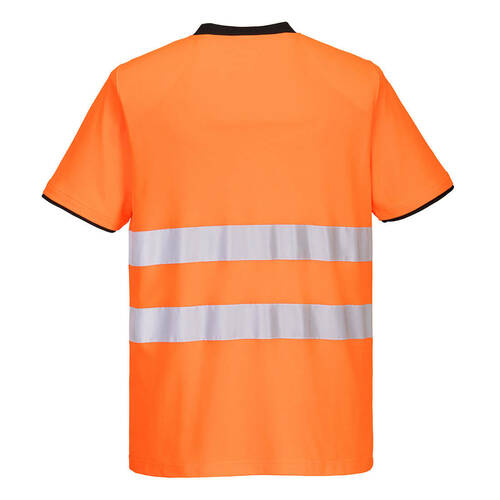 T-Shirt ostrzegawczy PW2, kolor pomarańczowy/czarny, rozmiar L 2
