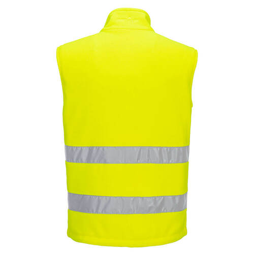Ostrzegawczy ocieplacz polarowy PW2, kolor żółty/czarny, rozmiar XXL 2