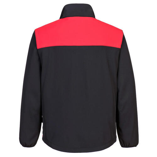 Kurtka softshell PW2 (2L), kolor czarny/czerwony, rozmiar L 2