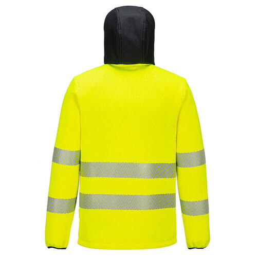Ostrzegawczy polar z kapturem PW3, kolor żółty/czarny, rozmiar XXL 2