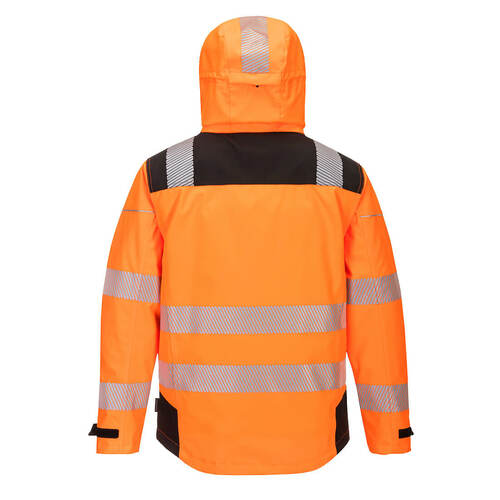 Ostrzegawcza kurtka przeciwdeszczowa PW3 Extreme, kolor pomarańczowy/czarny, rozmiar 4XL 2