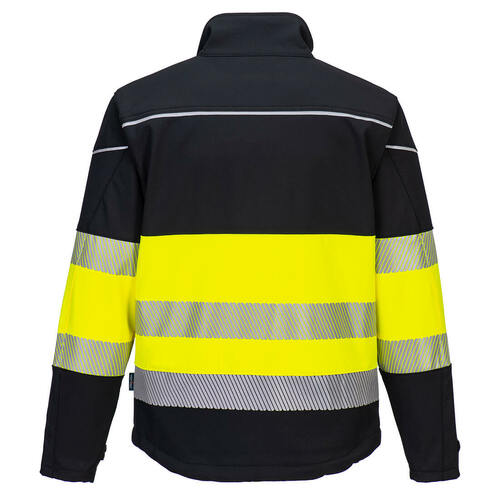 Kurtka ostrzegawcza softshell PW3 klasa 1 (3L), kolor czarny/żółty, rozmiar 4XL 2