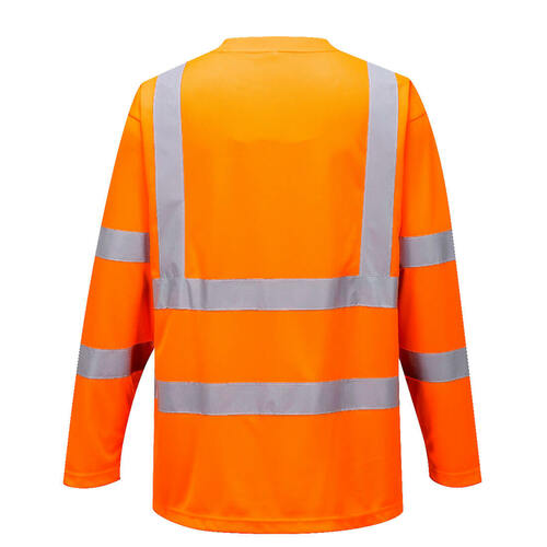 T-Shirt ostrzegawczy z długimi rękawami, kolor pomarańczowy, rozmiar L 2