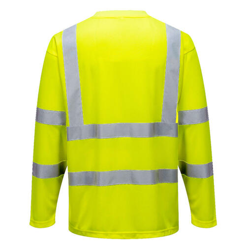 T-Shirt ostrzegawczy z długimi rękawami, kolor żółty, rozmiar S 2
