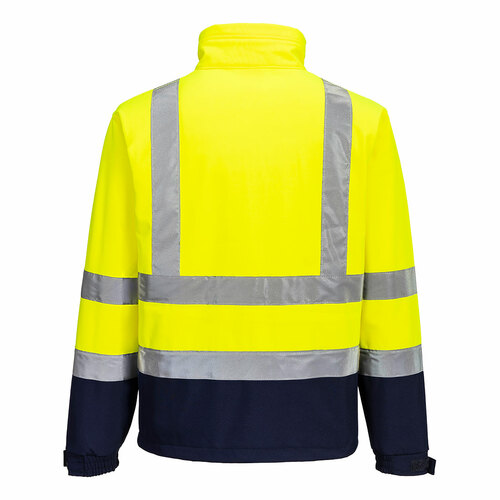 Dwukolorowy Softshell (3 warstwy), kolor żółty/granatowy, rozmiar 4XL 2
