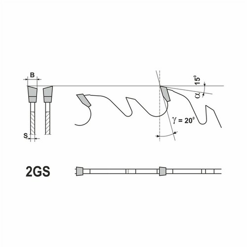 Piła HM MULTIX PRO Twin 0630x70x6,0/3,7/18+6z 2GS 4(20x6) do cięcia drewna świeżego na wielopiłach i trakach tarczowych GLOBUS 2