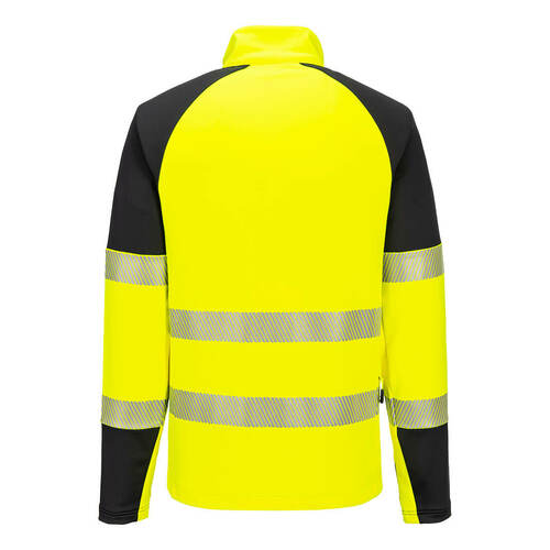Bluza ostrzegawcza PW3 z zamkiem 1/4, kolor żółty/czarny, rozmiar S 2
