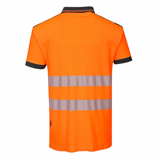 Koszulka Polo ostrzegawcza PW3, kolor pomarańczowy/czarny, rozmiar XS 2