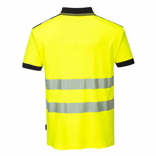 Koszulka Polo ostrzegawcza PW3, kolor żółty/czarny, rozmiar XS 2