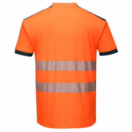 T-Shirt ostrzegawczy PW3, kolor pomarańczowy/granat, rozmiar XXXL 2
