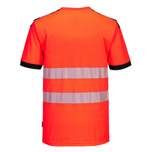 T-Shirt ostrzegawczy PW3, kolor czerwony/czarny, rozmiar XXXL 2