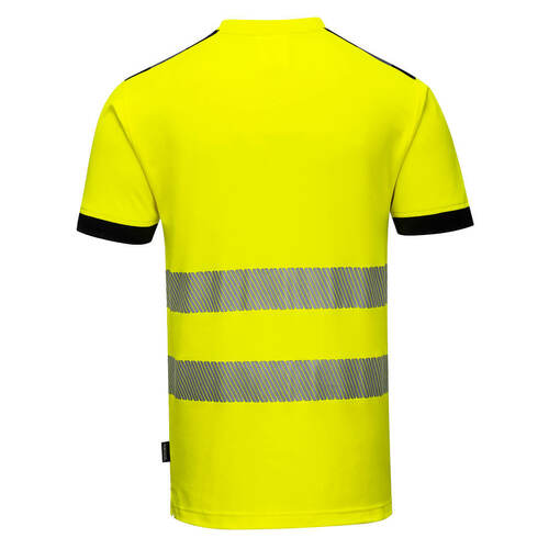 T-Shirt ostrzegawczy PW3, kolor żółty/czarny, rozmiar S 2