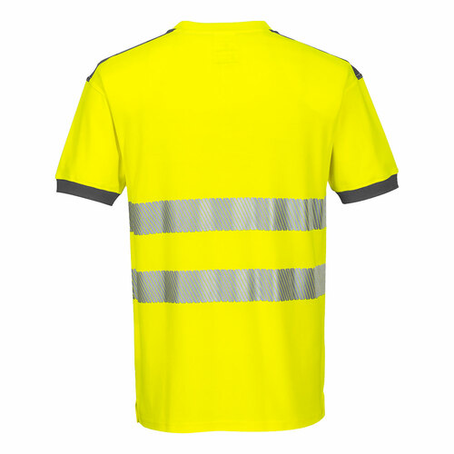 T-Shirt ostrzegawczy PW3, kolor żółty/szary, rozmiar XXXL 2