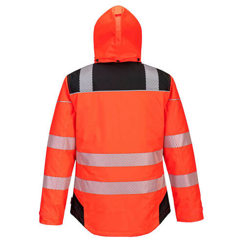 Kurtka ostrzegawcza zimowa PW3, kolor czerwony/czarny, rozmiar XXXL 2