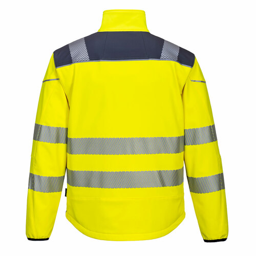 Softshell ostrzegawczy PW3, kolor żółty/szary, rozmiar XL 2