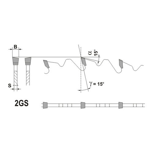 Tarcza do drewna HM 0750x30x4,5/3,5/46z 2GS do cięcia drewna opałowego na pilarkach wahadłowych GLOBUS 12